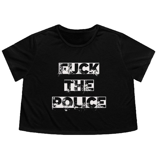 fuck the police Flowy Cropped Tees