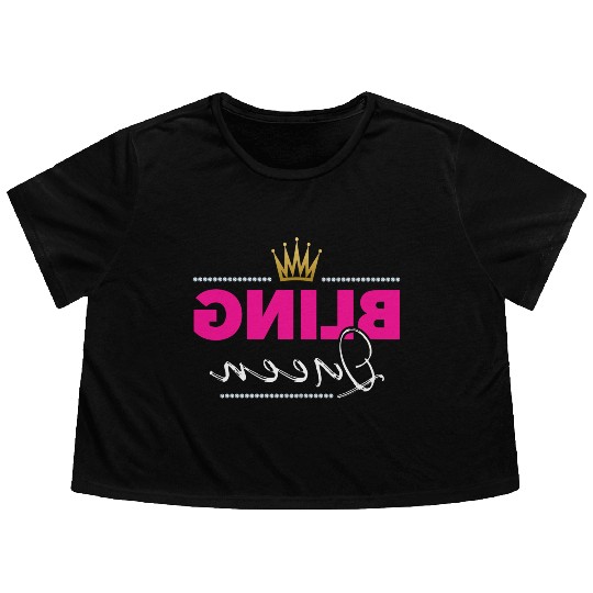 5 Bling Queen Jewelry Consultant Reverse Mirror Li Flowy Cropped Tees