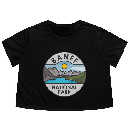 Banff National Park Flowy Cropped Tees