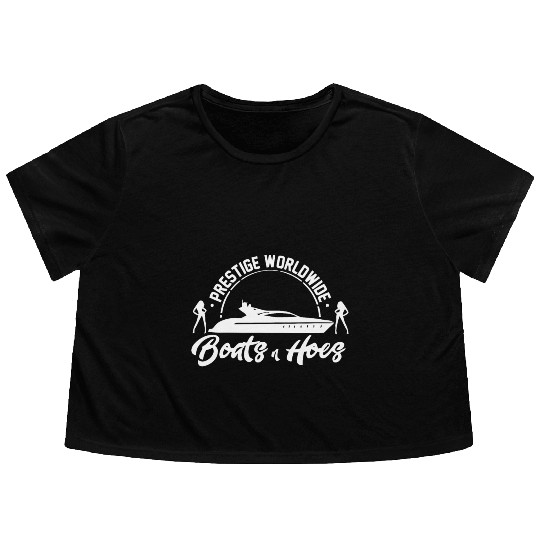 boats and hoes step brothers Flowy Cropped Tees