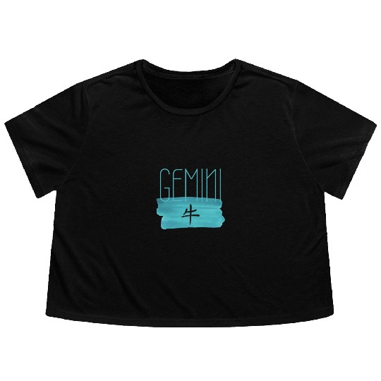 GEMINI OX AESTHETIC ZODIAC Flowy Cropped Tees