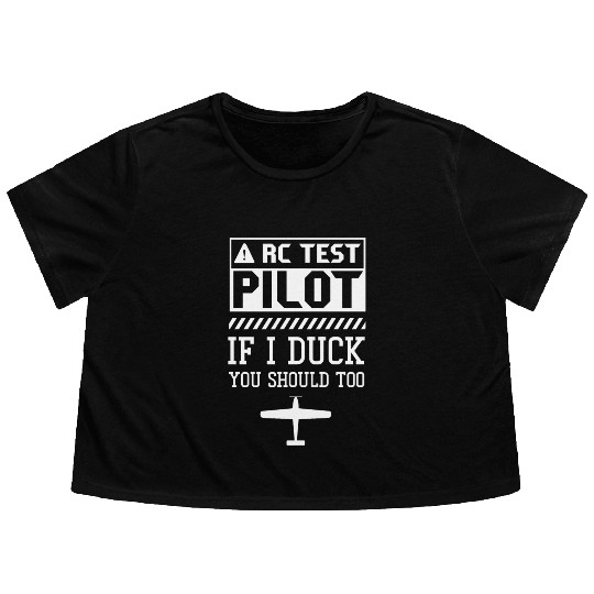 Rc Test Pilot Model Airplane Remote RC Plane Flowy Cropped Tees