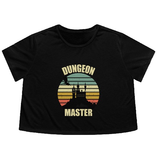Dungeon Master - Bez I'm DM Smiles Retro Dragon Flowy Cropped Tees
