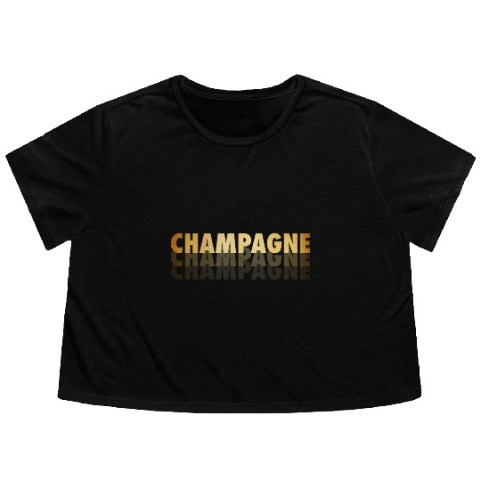Champagne Flowy Cropped Tees