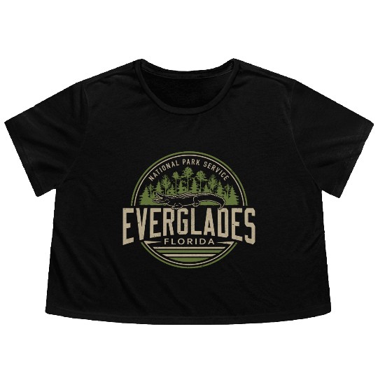 Everglades National Park Florida Flowy Cropped Tees
