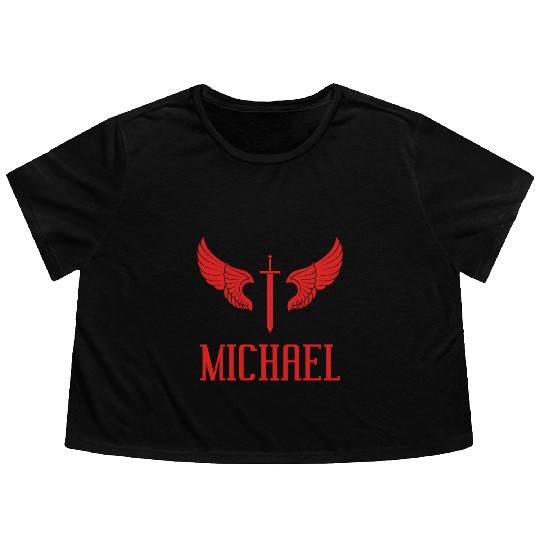 The Archangel St. Michael Flowy Cropped Tees