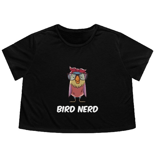 Bird Nerd Flowy Cropped Tees