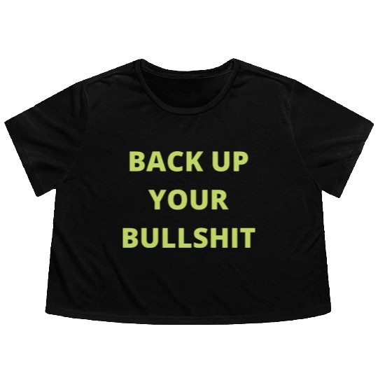 eddie hall back up your bull Flowy Cropped Tees