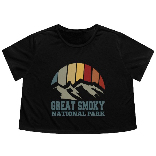 great smoky mountain national park Flowy Cropped Tees