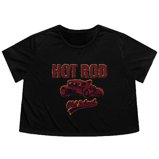 hot rod Flowy Cropped Tees
