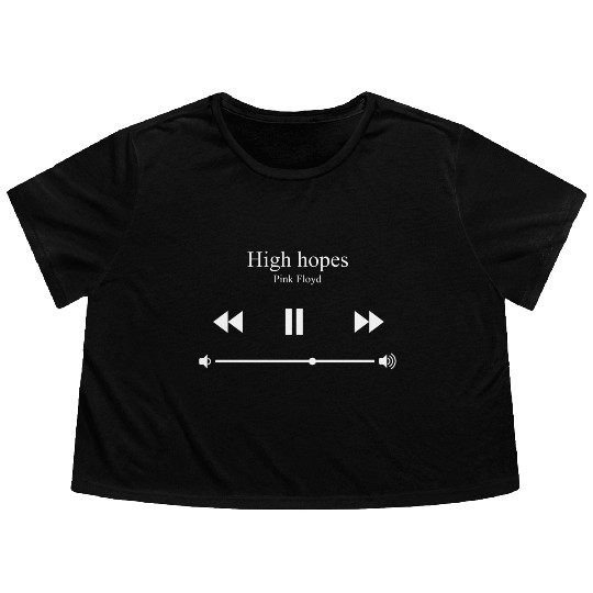 Pink Floyd song Flowy Cropped Tees