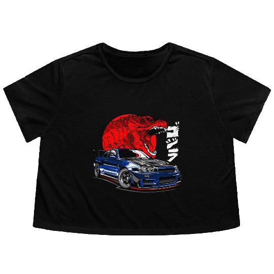 GTR R34 Flowy Cropped Tees
