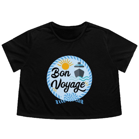 Bon Voyage Flowy Cropped Tees