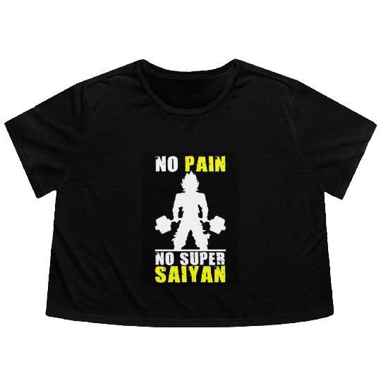 Anime Gym demon Flowy Cropped Tees