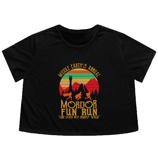 Mordor Fun Run One läuft nicht einfach Vintage Flowy Cropped Tees