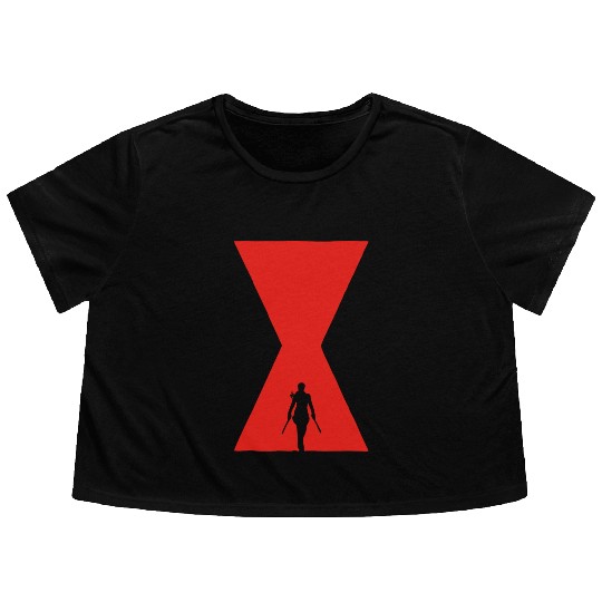 The Black Widow Flowy Cropped Tees