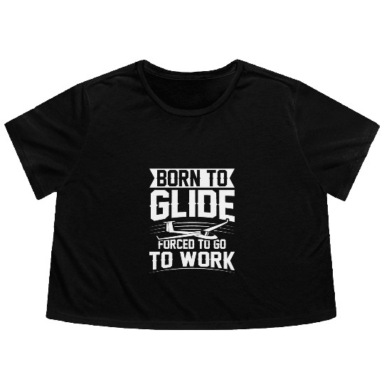 Gift ideas for gliders pilots gliding soaring soar Flowy Cropped Tees