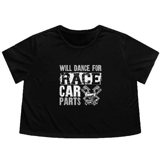 Dirt Track Racing Race Vintage Flowy Cropped Tees