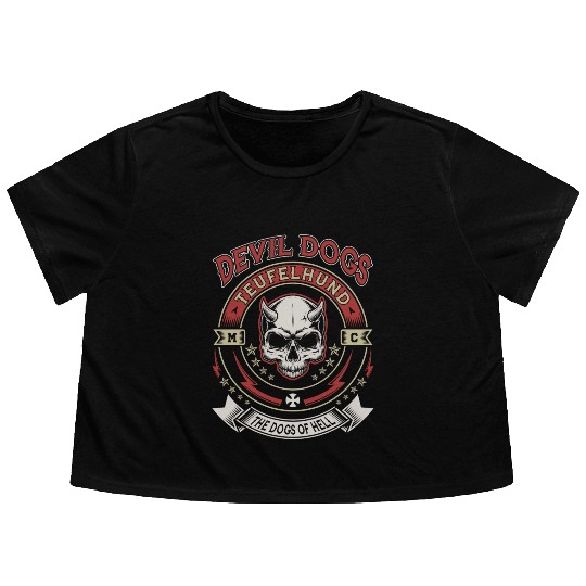 US Marines Corps Army Veterans Air Force Flowy Cropped Tees
