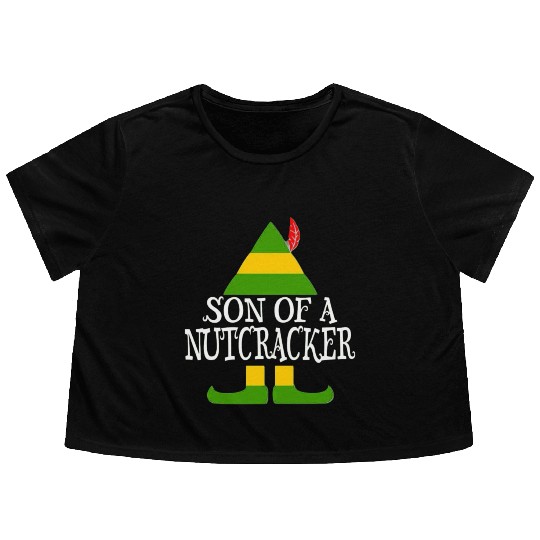 Son of a nutcracker Flowy Cropped Tees