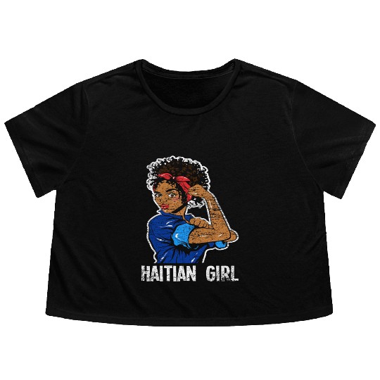Haiti Girl Caribbean Flowy Cropped Tees