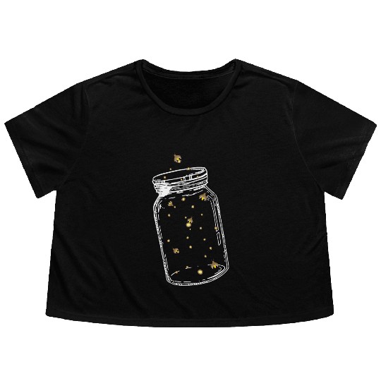Lightning Bugs Catching Fireflies I Fireflies Flowy Cropped Tees