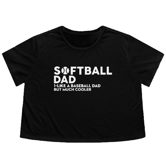 Softball Dad Flowy Cropped Tees