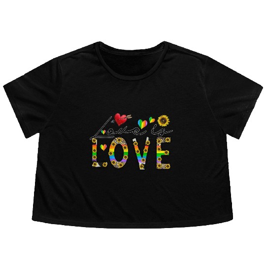 Love is Love Flowy Cropped Tees