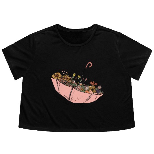 Stronger than the storm sublimation Flowy Cropped Tees