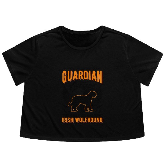 Irish Wolfhound Guardian Angel Flowy Cropped Tees