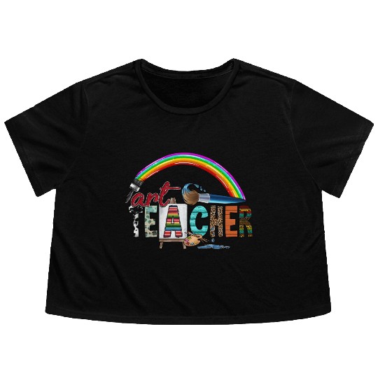 Art Teacher Flowy Cropped Tees