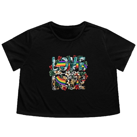 Love is Love Flowy Cropped Tees