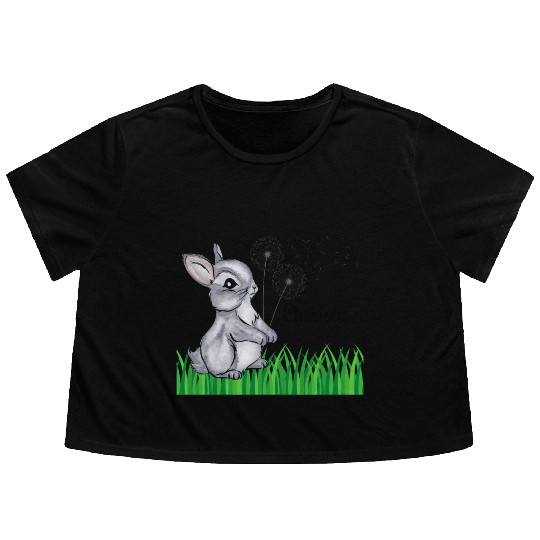 Bunny Name Gift Charlotte Flowy Cropped Tees