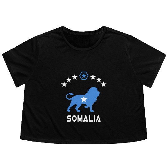 Somalia Lion Design Flowy Cropped Tees