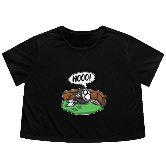 Billiard Player Scratch Black Billiard Ball 8 Flowy Cropped Tees