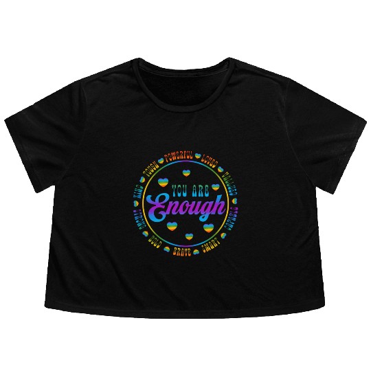 You Are Enough LGBTQ Inspirational Flowy Cropped Tees