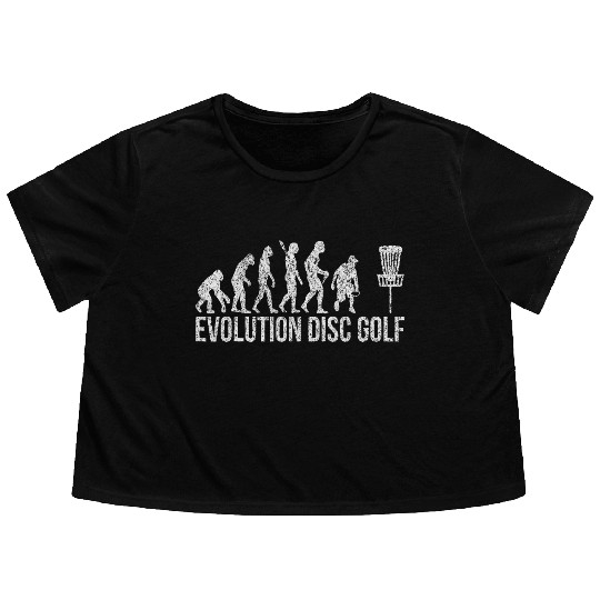 Evolution Disc Golf Distressed Flowy Cropped Tees