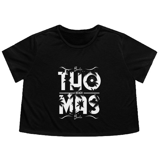 St Thomas Beach Vacation Souvenir Flowy Cropped Tees