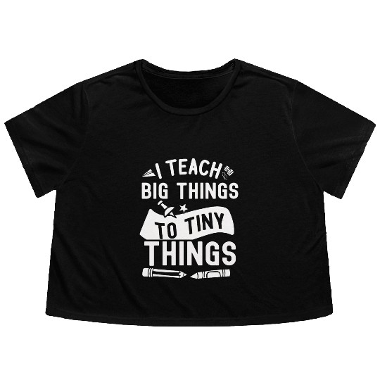 Teacher Flowy Cropped Tees