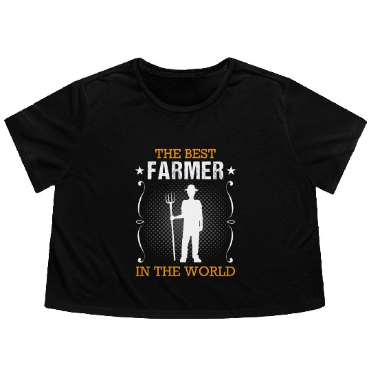 Farmer Profession Farm Work Agriculture Gift Flowy Cropped Tees