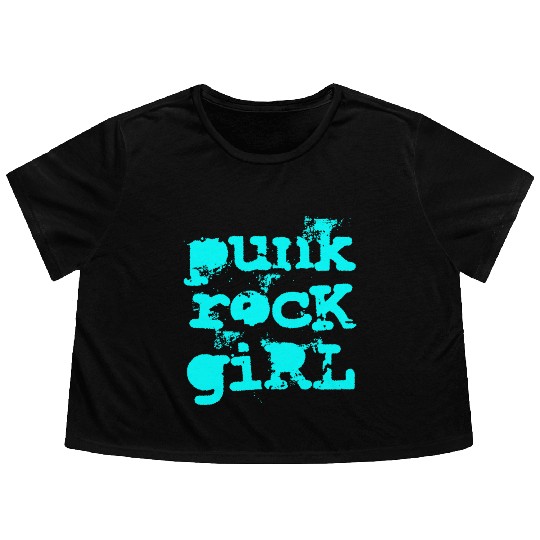 Punk Rock Girl Flowy Cropped Tees