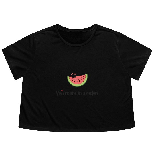 you are one in a melon Flowy Cropped Tees