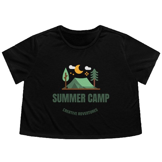 Summer Camp Flowy Cropped Tees