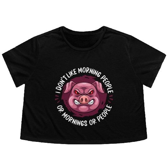 Pig Farm Farmer Flowy Cropped Tees