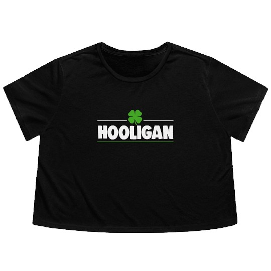 Hooligan Ireland Clover Flowy Cropped Tees