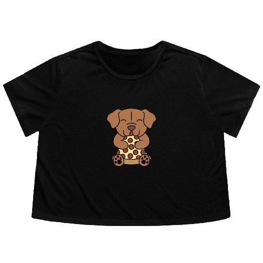 Dogue De Bordeaux Pizza Lover Flowy Cropped Tees