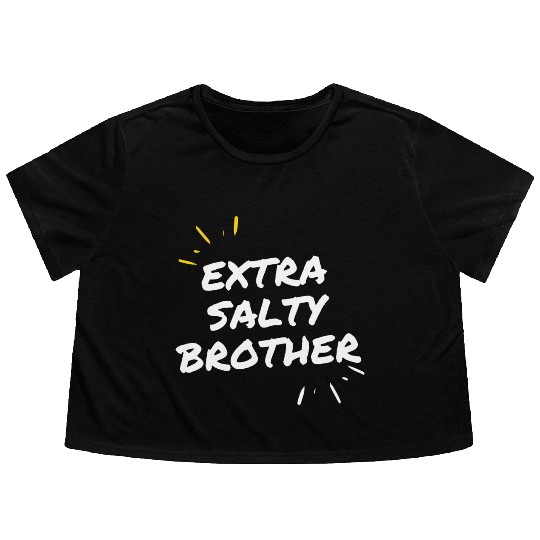 Extra Salty Brother Flowy Cropped Tees