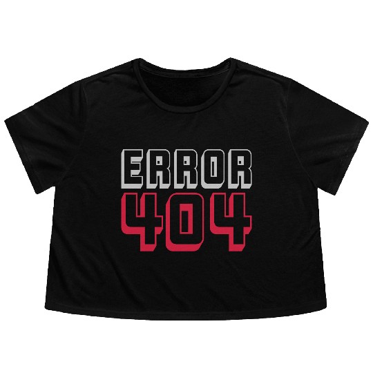 Error 404 computer connection Flowy Cropped Tees