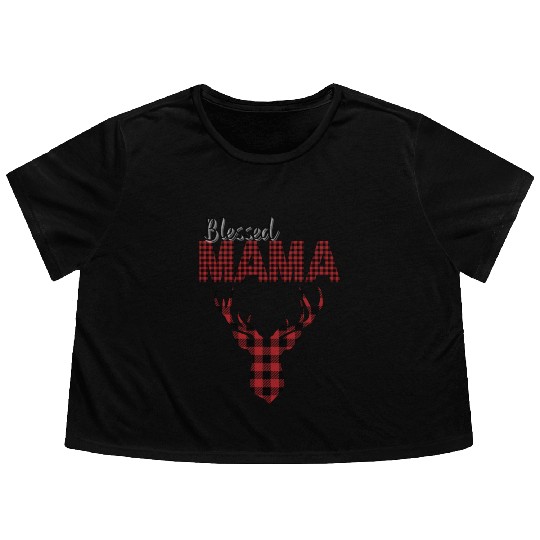 Blessed Mama. Flowy Cropped Tees
