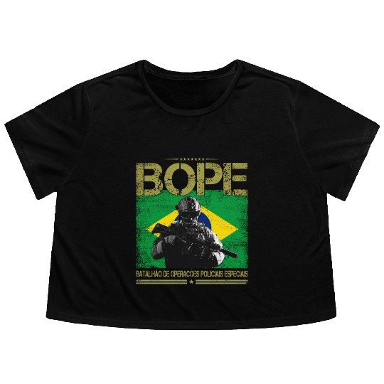 BOPE Brazil Police Special Forces Flowy Cropped Tees